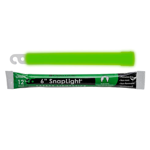 Cyalume Glow Sticks Military Grade Lightstick - Premium Green 6” SnapLight Emergency Chemical Light Stick with 12 Hour Duration , 10 Pack...