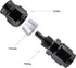 EVIL ENERGY 3AN PTFE Hose End Fitting Straight Black for PTFE Hose Only 2PCS...