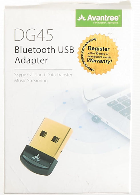 Avantree DG45 - USB Bluetooth 5.0 Adapter for PC, Bluetooth Dongle for Computer Desktop Laptop, Wireless Transfer for Bluetooth Headphones Speaker...