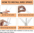 Bird Spikes for Small Birds, Bird Deterrent Spikes Stainless Steel Pigeon Spikes for Fence Roof Mailbox Window (5Ft 6 Strips(Uninstalled Spikes))...