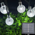 Solar String Lights Outdoor, 20ft Waterproof 30 LEDs 8 Modes Crystal Globe Solar String Fairy Lights Backyard Patio Christmas Lights for Holiday P...