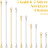 Chain Extenders for Necklaces, Anezus 10pcs Jewelry Extenders for Necklaces, Stainless Steel Chain Extenders for Necklace, Bracelet and Anklet (As...
