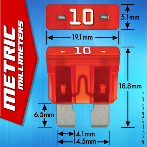 12 AWG Standard ATO Quick TAP KIT: 2 Add-A-Circuit Car Fuse Tap Adapters, 2 Each (10A 20A) Regular Fuses, 4 Zip Ties, Fuse Puller (Blade Group: AT...