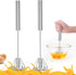 OOKUU Stainless Steel Egg Whisk, Whizzy Whisk, Semi Automatic Whisk Blender for Home - Versatile Tool for Egg Beater, Hand Push Whisk Blender, for...