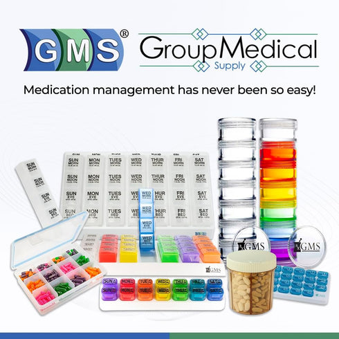 7 Day Medicine Pill Organizer - Stackable Pill Box - Fits Small Tablets & Vitamin Supplements, Keep Your Daily Medicine Organized in One Place - M...