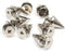 RUBYCA 100 Sets 10MM Silver Color Bullet Cone Spike and Stud Metal Screw Back for DIY Leather-Craft...