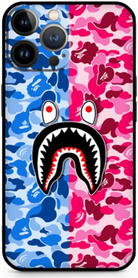 Shark Teeth Case for iPhone 13 Pro Max Silicone, Cute Soft Clear Camo Shark Face Full Body Protection Shockproof Cover, Compatible with iPhone 13 ...