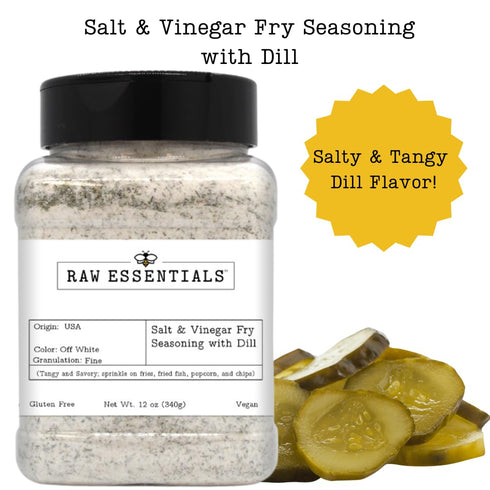 Gourmet Fries Seasoning, Salt and Vinegar Fry Seasoning with Dill - Delicious and Tangy Dill Pickle Flavor - Great on Fries, Fried Fish, Popcorn, ...