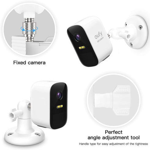 Adjustment Wall Mount Holder Compatible with Eufycam 2c,Eufycam 2,Eufycam E and Other Eufycams Compatible Models?1/4" Screw Eufycam Wall Mounts (2...