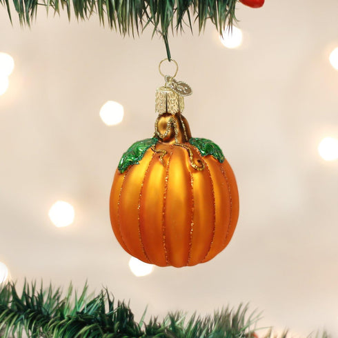 Old World Christmas Thanksgiving Blown Ornaments for Christmas Tree, Pumpkin Glass...