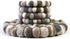 Hand Crafted Felt Ball Wool Trivet Mat from Nepal, 8" Round Pad, Tie Dye Grey...