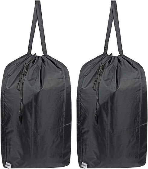 Washable Travel Laundry Bag with Handles and Drawstring (2 Pack), Heavy Duty Large Enough to Hold 3 Loads of Laundry, Fit a Laundry Basket or Clot...