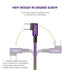 USB-C Cable 3-Pack 1ft 3ft 6ft Right Angle USB to USB-C 90 Degree Braided Data Sync Transfer Cord Purple...