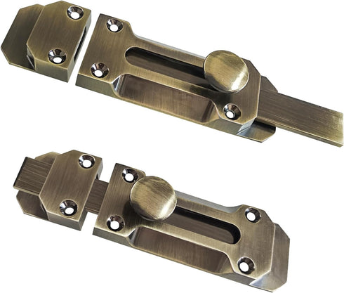 2 pcs Zinc Alloy Sliding Door Lock, Barrel Bolt Cabinet Lock Barrel Bolt Closure Cabinet Door Security Sliding Door Lock for Home Windows and Door...