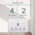 LED Desk Lamp with 2 USB Charging Port and 4 AC Power Outlet, Table Lamps 3 Lighting Modes, Eye-Caring Reading Lamp for Home Bedside Office...