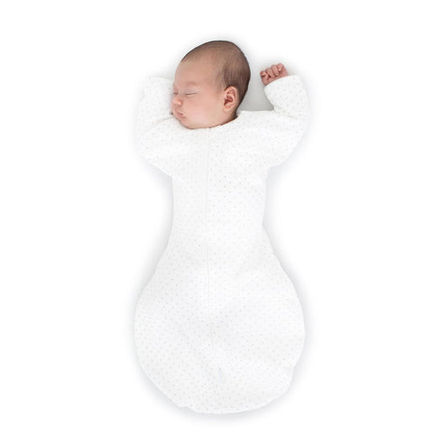 SwaddleDesigns Transitional Swaddle Sack, Arms Up Half-Length Sleeves & Mitten Cuffs, Swaddle for Newborn Transition to Baby Sleep Sack Wearable B...
