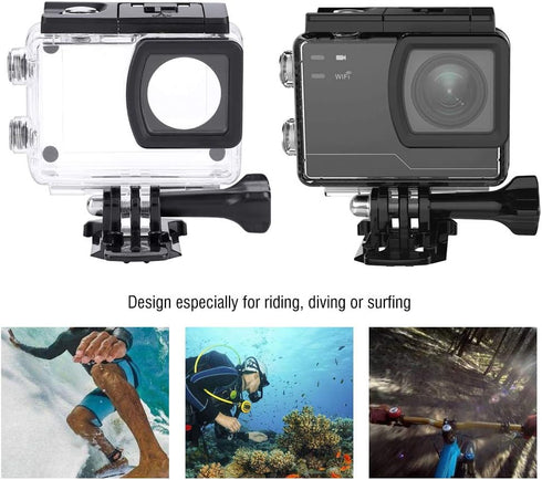 sjcam sj6 Legend 4k Water case-Acouto Waterproof Housing Case,2.9x2.4x1.3in Transparent Underwater Diving Housing Waterproof Camera Case for SJCAM...