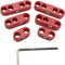 6 PCS/SET 7mm 8mm Spark Plug Wire Separators Dividers Looms Red Colour Fits for Mopar Ford Chevy Mustang...