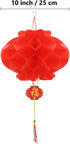 10 Pcs Chinese New Year Lanterns Red Lanterns Set of 10 for Chinese Spring Festival Wedding Festival Restauran Party Decoration (25 Cm/10", 10 Pcs...