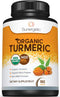 Sunergetic USDA Certified Organic Turmeric Supplement – Includes Organic Turmeric & Organic Black Pepper – 1,400mg of Turmeric per Serving - 180 C...