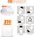 310 Nutrition Protein Shaker Bottle Meal Replacement Blender Cup For Mixing Protein Powders, Lemonade Mix, And Pre Workout (Clear w/White Lid)...