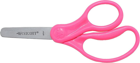 Westcott 13140 Right- and Left-Handed Scissors, Kids' Scissors, Ages 4-8, 5-Inch Blunt Tip, Assorted, 12 Pack...
