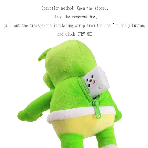 TUMPETY Gummy Bear Plush Green Singing Bear Toy Christmas Celebration Props Accompanying Toys Before Going to Bed (A5-JZ0167)...