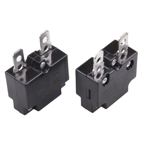 2Pcs Thermal Circuit Breaker 15Amp Thermal Overload Protector L2 Series 125-250V AC 50V DC Automatic Reset Relay Fuse Thermal Switch Circuit Break...