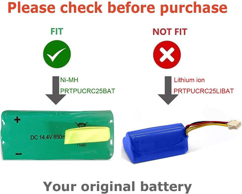 Replacement Battery for Pyle Pure Clean Smart Vacuum Cleaners (PRTPUCRC25)...
