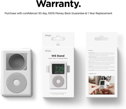 elago W6 Apple Watch Stand Compatible with iWatch Series 10/9/8/7/6/5/4/3/2/1/SE (46mm, 45mm, 44mm, 42mm, 41mm, 40mm, 38mm)...