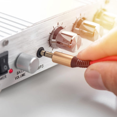 MECCANIXITY Aux Cable 3.5mm Male to Male Nylon Braided 3Ft 3 Pole Hi-Fi Stereo Sound Auxiliary Cord Silver for Earphones, Smart Phones, Home/Car S...