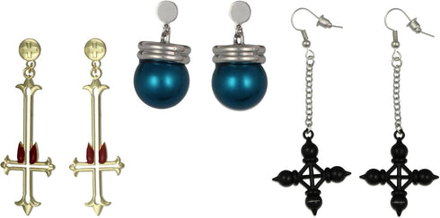 Hunter X Hunter Anime Manga Chrollo Lucifer Stud and Hook Earring 3 Pack...