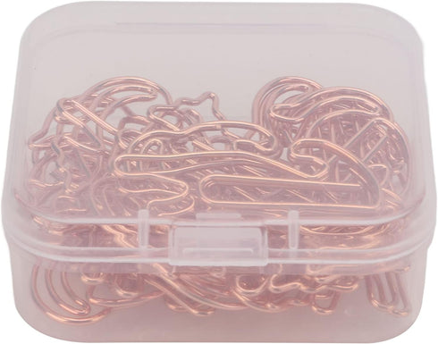 20Pcs Cute Cat Shaped Paper Clips, Metal Animal Shaped Clips, Rose Gold Paperclips for Office, Paper, and Memo...