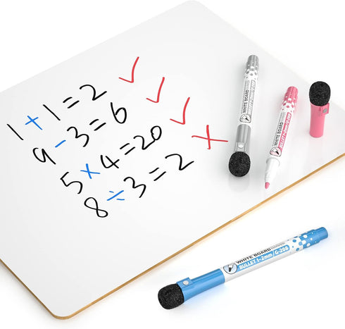 Nicpro 12 x 16 inches Lapboard Small Dry Erase Lap Board Double Sided with 3 Water-Based Pens Learning Mini Whiteboard Portable for Kid Student an...