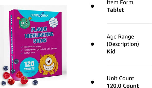 Lingito Plaque/Dental Disclosing Tablets, A Teeth Coloring Tablets Plaque Finder Solution to Effectively Remove Plaque and Tartar Buildup, Improve...
