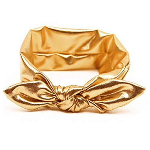Baby Headbands, Children Big Bow Elasticity Headband Kids for Girls Newborn Infant Toddlers Kids (Gold)...