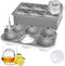 ROTTAY Ice Cube Trays (Set of 2), Sphere Ice Ball Maker with Lid & Large Square Ice Cube Maker for Whiskey, Cocktails and Homemade, Keep Drinks Ch...