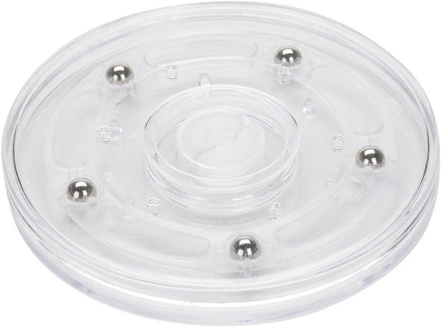 TamBee 4PCS 3Inch Acrylic Lazy Susan Turntable Organizer Revolving Display Base White Acrylic for Spice Rack Table Cake Kitchen Pantry Decorating...