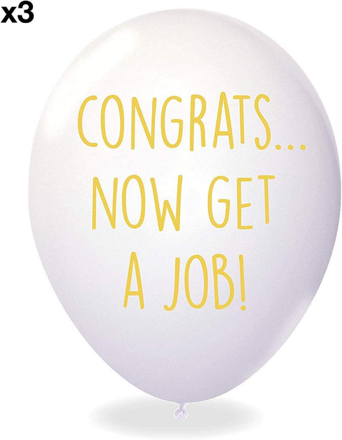 Rude Graduation Balloons - Pack of 12 Premium White And Black Funny Balloons - Class of 2025...