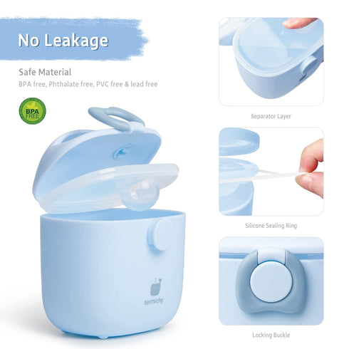 Termichy Baby Formula Dispenser, Portable Milk Powder Dispenser Container with Carry Handle and Scoop for Travel Outdoor Activities with Baby Infa...