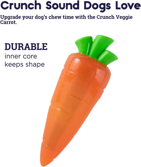 Petstages Crunch Veggies Carrot Dog Chew Toy, Large...