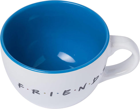 Silver Buffalo Friends Doodle Logo Soup Ceramic Mug, 1 Count (Pack of 1), white, 24 fluid ounce...