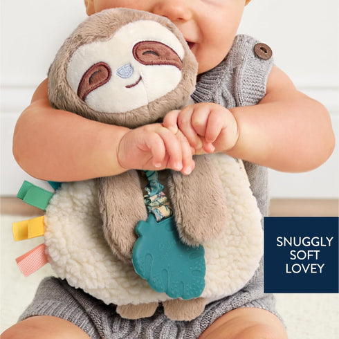 Itzy Ritzy - Itzy Lovey Including Teether - Baby Lovey with Teether, Textured Ribbons & Dangle Arms - Features Crinkle Sound, Sherpa Fabric and Mi...