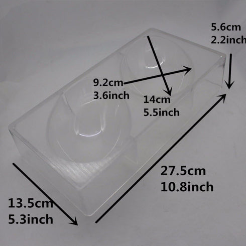 Polycarbonate Easter Eggs Chocolate Mold Ostrich Egg Shape Candy Mould 14cm (5.5inch) Long...