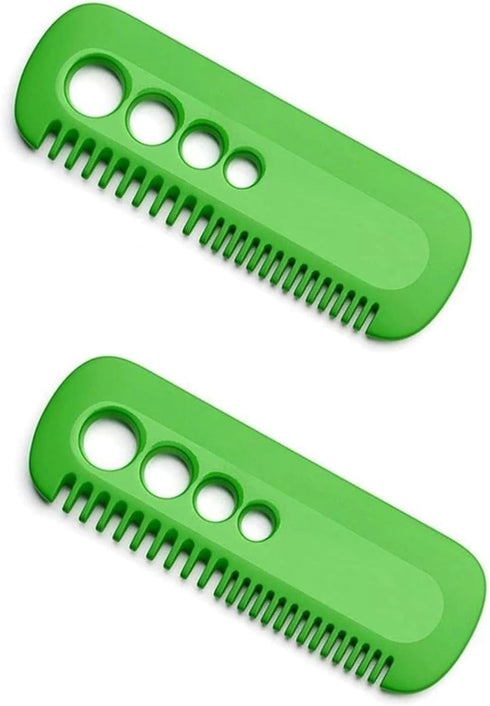 2Pcs Green Leaf Herb Stripper,Vegetable Herb Eliminator Comb Kitchen Herb Leaf Stripping Tool Herb Pealer for Kale, Chard, Collard Greens, Kitchen...