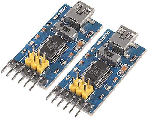 2PCS FT232RL FTDI Mini USB to TTL Serial Converter Adapter Module (Blue)...
