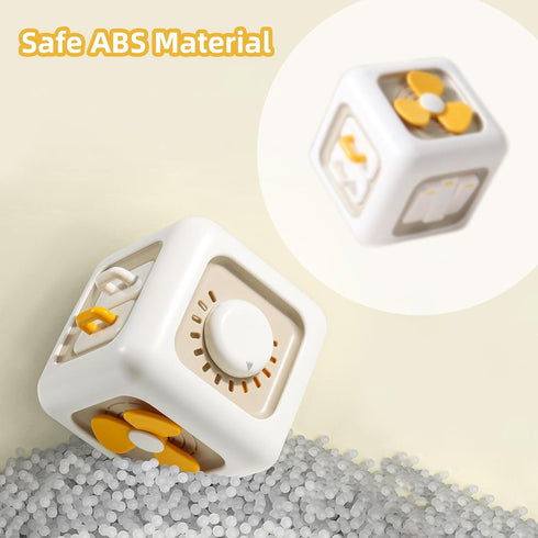 Montessori Fidget Toy Block - Educational Busy Cube 6 in 1 Kids Preschool Baby Toddler Travel Toys, Learning Stimulation Activity Boards for Toddl...