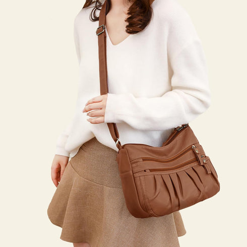 Women Crossbody Handbags Waterproof Shoulder Bag Ladies Soft Leather Purse Satchel Multi Pocket Messenger Bag...