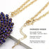 Long Pendant Necklace for Women - Womens Handmade Long Statement Beaded Crystal Large Disc Circle Pendant Gold Plated Sweater Chain Boho Necklaces...
