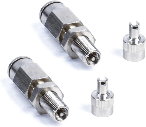 Dot Inflation Valve (for 1/4" Air Line) PTC Style, Nickel Plated (2 Pcs) Dot Approved...